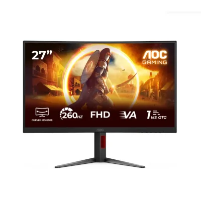 AOC C27G4Z2 27" VA, 260Hz, 0.3ms, Full HD (1920 x 1080), HDR10, Adaptive Sync Извит геймърски монитор