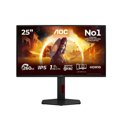 AOC Gaming 25G4ZR 24.5" Fast IPS, 260Hz (OC), 1ms, Full HD (1920 x 1080), Adaptive Sync, HDR10 Геймърски монитор