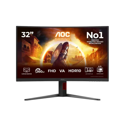 AOC Gaming C32G4Z 32" VA, 260Hz (OC), 0.3ms, Full HD (1920 x 1080), Adaptive Sync, HDR10, 1500R Извит геймърски монитор