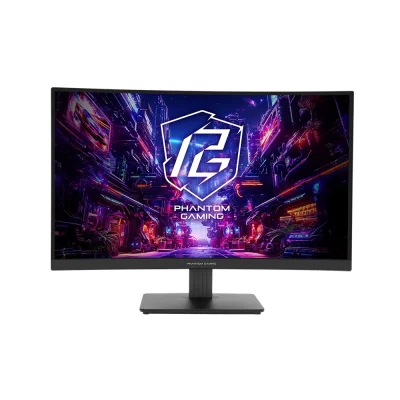 ASRock Phantom Gaming PG27QRT1B 27" VA, 180Hz, 1ms, WQHD (2560 x 1440), VESA DisplayHDR 400, AMD Freesync, Curved 1500R Извит геймърски монитор