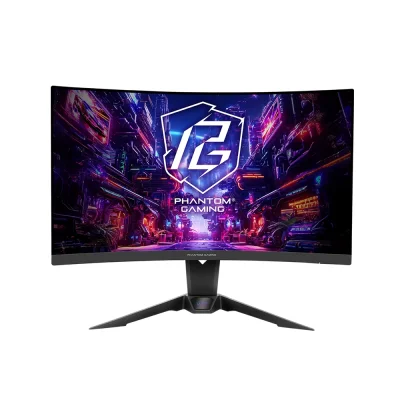 ASRock Phantom Gaming PG27QRT2A 27" VA, 180Hz, 1ms, WQHD (2560 x 1440), VESA DisplayHDR 400, AMD Freesync, Curved 1500R Извит геймърски монитор
