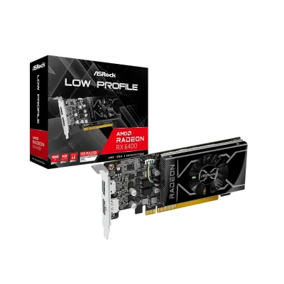 ASRock Radeon RX 6400 Low Profile RX6400 LP 4G, 4GB GDDR6 Видео карта