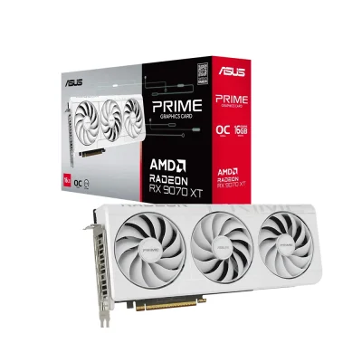 ASUS Prime Radeon RX 9070 XT White OC Edition, 16GB GDDR6 Видео карта