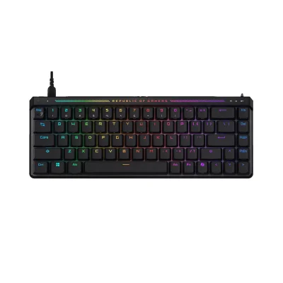 Asus ROG Falchion Ace HFX Black 65% Геймърска механична клавиатура с ROG HFX Magnetic регулируеми суичове