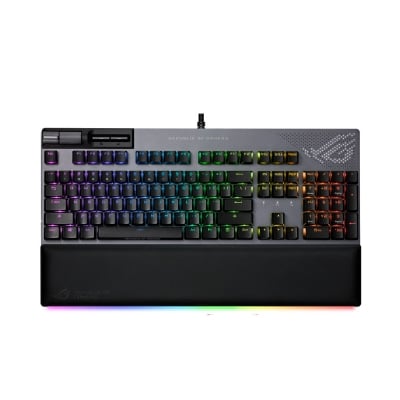 ASUS ROG Strix Flare II Animate RGB Геймърска клавиатура с механични ROG NX Red суичове