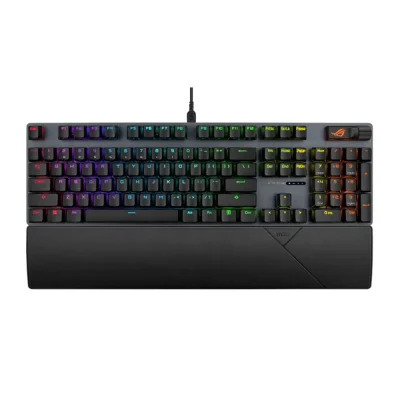 ASUS ROG Strix Scope II X Hot-Swappable Геймърска механична клавиатура с ROG NX Snow V2 суичове