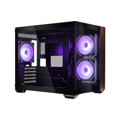 Cooler Master Elite 481 Wood Black ARGB Компютърна кутия