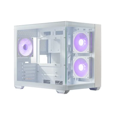 Cooler Master Elite 481 Wood White ARGB Компютърна кутия