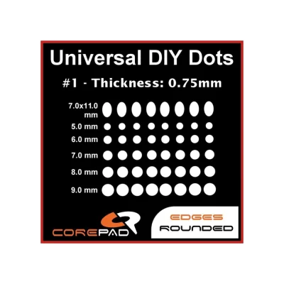 Corepad DOTS PRO #01 40 броя 0.75 мм Универсални крачета за мишка