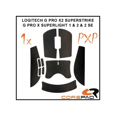 Corepad PXP Grips #2201 Black за Logitech G PRO X2 SUPERSTRIKE / G PRO X3 SUPERSTRIKE / G PRO X SUPERLIGHT 1/2 / G PRO X SUPERLIGHT 2 SE Грип ленти