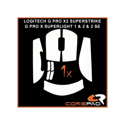 Corepad Soft Grips #702 White за Logitech G PRO X2 SUPERSTRIKE / X3 SUPERSTRIKE / G PRO X SUPERLIGHT 1/2 / G PRO X SUPERLIGHT 2 SE Грип ленти