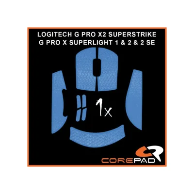Corepad Soft Grips #728 Blue за Logitech G PRO X2 SUPERSTRIKE / X3 SUPERSTRIKE / G PRO X SUPERLIGHT 1/2 / G PRO X SUPERLIGHT 2 SE Грип ленти