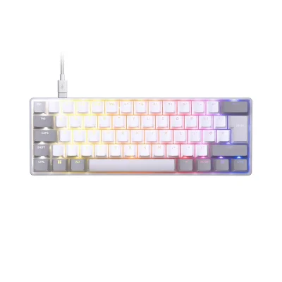 Corsair CLIPPER PRO MINI 60 White 8K Геймърска механична клавиатура с Corsair MGX Hyperdrive CORE Magnetic регулируеми суичове