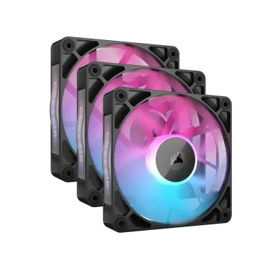 Corsair iCUE LINK RX120 RGB 120mm Black Комплект вентилатори (3 броя)