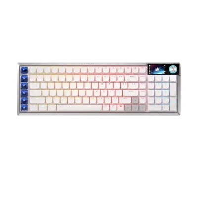 Corsair VANGUARD AIR 99 WIRELESS White Геймърска безжична нископрофилна оптично-механична клавиатура с Corsair OPX Low Profile суичове
