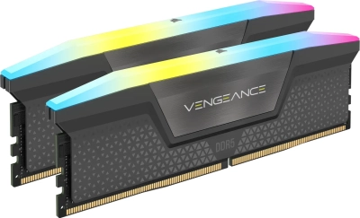 Corsair Vengeance RGB Cool Grey 96GB (2x48), DDR5, 6000 MHz, CL36, AMD EXPO & Intel XMP Рам памет