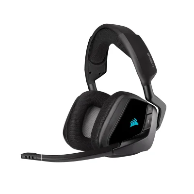Corsair Void RGB Elite Wireless Carbon Геймърски слушалки с микрофон