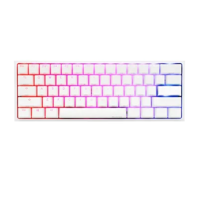 Ducky One 2 Pro Mini Pure White RGB Геймърска механична клавиатура с Kailh BOX Brown суичове