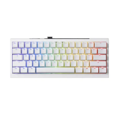 Ducky One X Mini Wireless White Безжична геймърска механична клавиатура с Ducky Inductive Magnetic регулируеми суичове