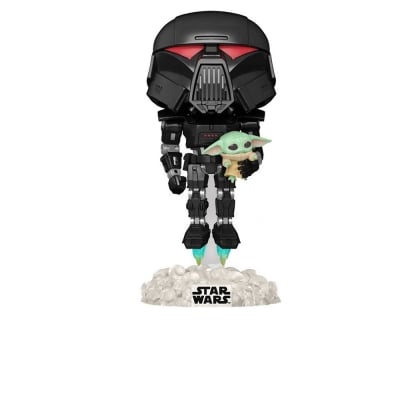 Funko POP! Disney Star Wars: The Mandalorian Dark Trooper with Grogu (Glows in the Dark) (Special Edition) Фигурка