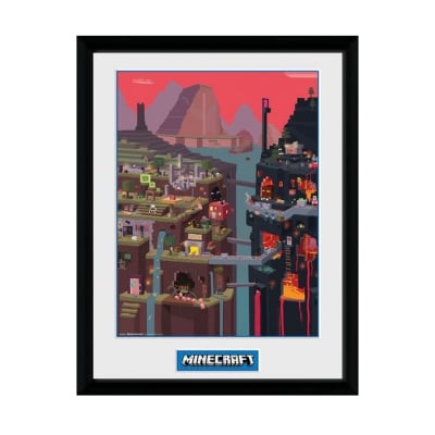 GBeye MINECRAFT World 30 x 40 Постер с рамка