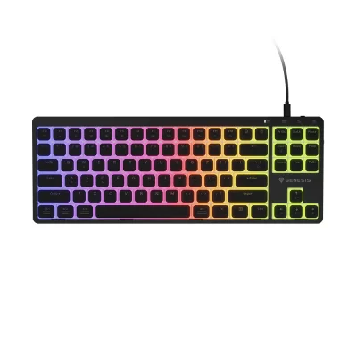 Genesis Thor 430 TKL Black Геймърска нископрофилна механична клавиатура с Outemu Pink Silent Low-profile суичове