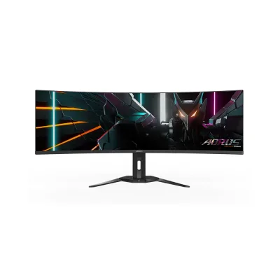 Gigabyte AORUS CO49DQ EK 49", QD-OLED, 144Hz, 0.03ms, Dual QHD (5120 x 1440), DisplayHDR True Black 400, 1800R Curved Извит геймърски монитор