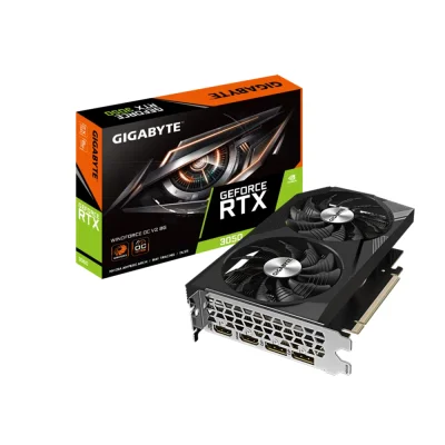 Gigabyte GeForce RTX 3050 WINDFORCE OC V2 Black/Silver 8 GB GDDR6 Видео карта