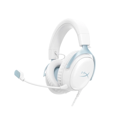HyperX Cloud III White/Blue Геймърски слушалки с микрофон