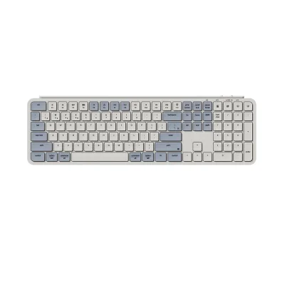 Keychron B6 Pro Ultra-Slim Retro Blue Безжична клавиатура с тихи Scissor суичове