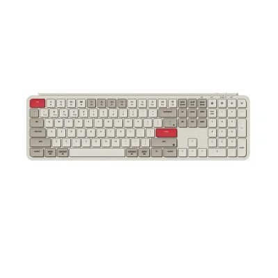 Keychron B6 Pro Ultra-Slim Retro Red Безжична клавиатура с тихи Scissor суичове