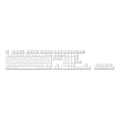 Keychron Black on White Double Shot KSA PBT Keycap Full Set Комплект капачки за механични клавиатури