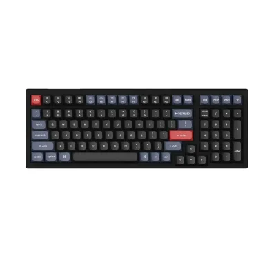 Keychron K4 Pro QMK Full-Size 96% White LED Hot-Swappable Plastic Безжична геймърска механична клавиатура с Keychron K Pro Blue суичове