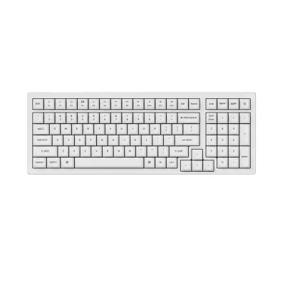 Keychron K4 Pro QMK Full-Size 96% White LED Hot-Swappable Plastic White Безжична геймърска механична клавиатура с Keychron K Pro Red суичове