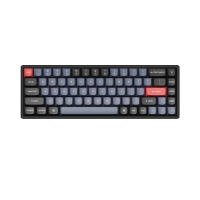 Keychron K6 Pro 65% Aluminum Hot-Swappable RGB Безжична геймърска механична клавиатура с Keychron K Pro Red суичове