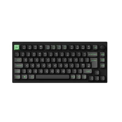 Keychron Lemokey P1 HE Black 75% QMK Hot-swappable Knob UK Layout Безжична геймърска механична клавиатура с Gateron Double-Rail Magnetic Nebula регулируеми суичове