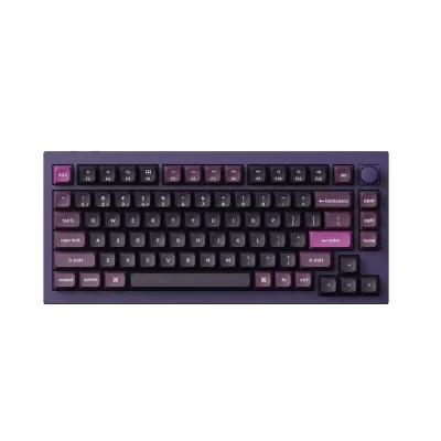 Keychron Q1 Max Purple QMK Knob Hot-Swappable Wireless Безжична геймърска механична клавиатура с Gateron Jupiter Red суичове