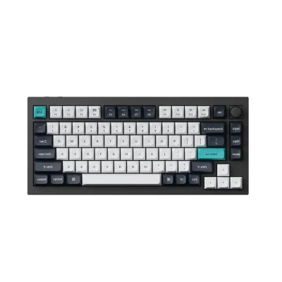 Keychron Q1 Max QMK/VIA Knob Hot-Swappable Carbon Black Wireless Безжична геймърска механична клавиатура с Gateron Jupiter Red суичове