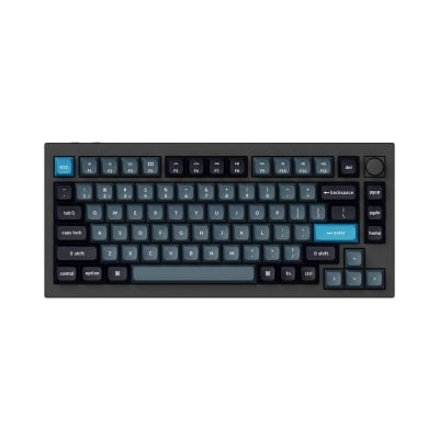 Keychron Q1 Pro Carbon Black QMK TKL 75% RGB Безжична геймърска механична клавиатура с Keychron K Pro Brown суичове