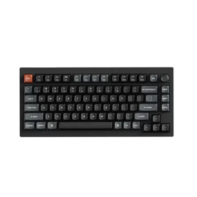 Keychron V1 Ultra 8K Hot-Swappable Безжична геймърска механична клавиатура с Keychron Silk POM Red суичове