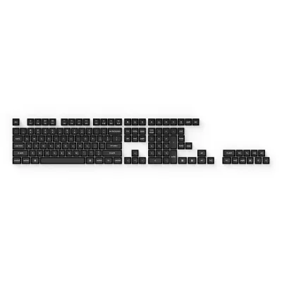 Keychron White on Black Double Shot KSA PBT Keycap Full Set Комплект капачки за механични клавиатури
