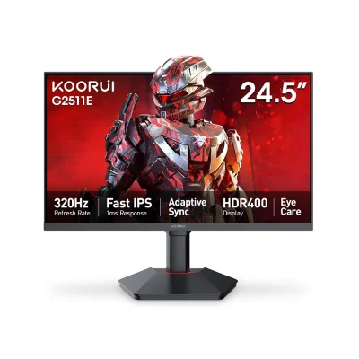 KOORUI G2511E 24.5" IPS, 320Hz, 1ms, Full HD (1920 x 1080), Adaptive Sync, VESA Display HDR400, 95% DCI-P3 Геймърски монитор