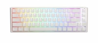 Ducky One 3 SF Pure White 65% Hot-Swappable RGB Геймърска механична клавиатура с Cherry MX Black суичове