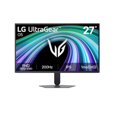 LG UltraGear G5 27G523B-B 27" IPS, 200Hz, 1ms, Full HD (1920 x 1080), AMD FreeSync Premium, G-SYNC Compatible, HDR10 Геймърски монитор