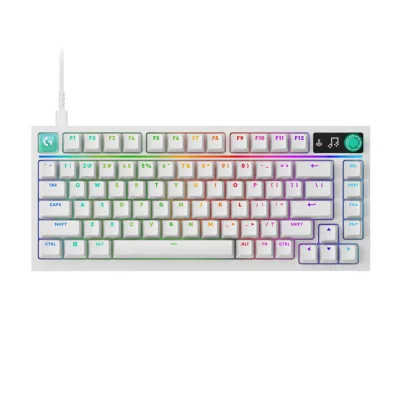 Logitech G316 X 75 White 8K Геймърска механична клавиатура с Logitech Tactile суичове