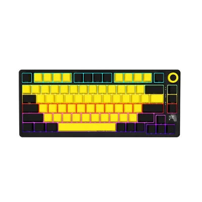 Lorgar KBP7075W Yellow Безжична геймърска механична клавиатура с Lorgar Toxic Purple суичове