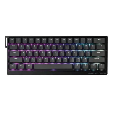 Madlions MAD 60 HE Black 1K RGB Геймърска механична клавиатура с Magnetic Amber Pro регулируеми суичове