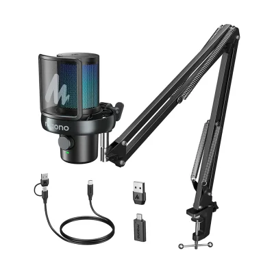 Maono DM40 S Pro Black Безжичен геймърски микрофон с рамо