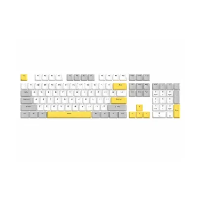 Marvo Custom Keycap Set PBT White, Yellow, Gray Комплект капачки за механични клавиатури