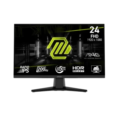 MSI MAG 242F 23.8" IPS, 200Hz, 0.5ms, AMD FreeSync Premium, HDR Ready Геймърски монитор